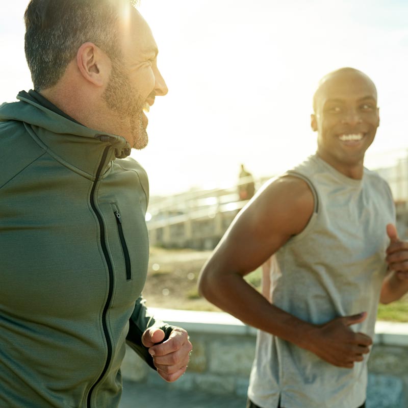 two men jogging