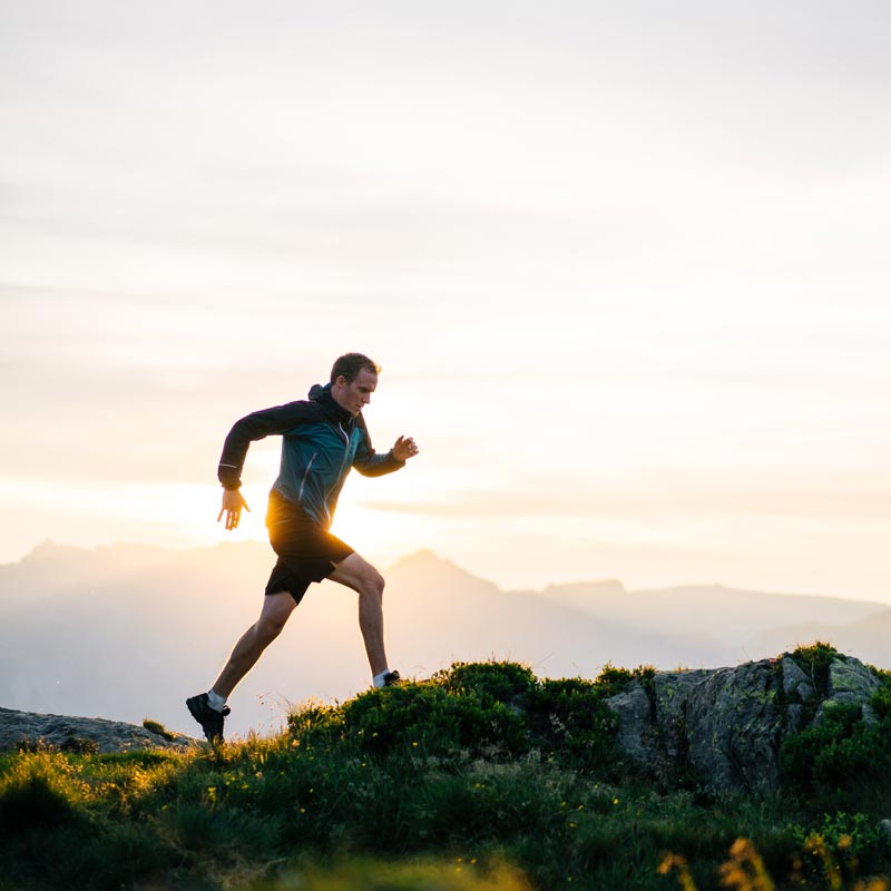 man hiking